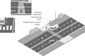В Курске установили систему светового сопровождения пешеходов