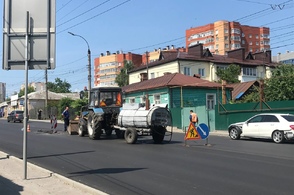 В Курске подрядчик переделывает улицу Красной Армии