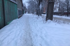 В Курске идут обильные снегопады