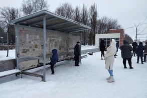 В Курске на Рокоссовского сделали временную остановку