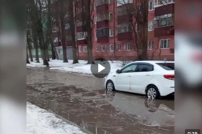 В Курске из-за оттепели затопило несколько улиц