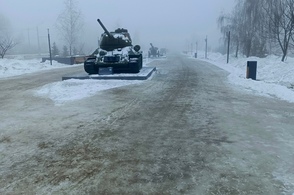 В Курске на проспекте Победы плохо чистят парк &laquo;Патриот&raquo;
