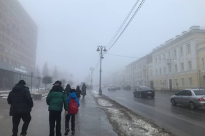 В Курске наблюдается густой туман