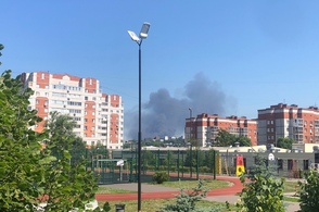 Куряне сообщают о сильном пожаре