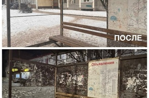 В Курске привели в порядок остановку, пострадавшую от вандалов