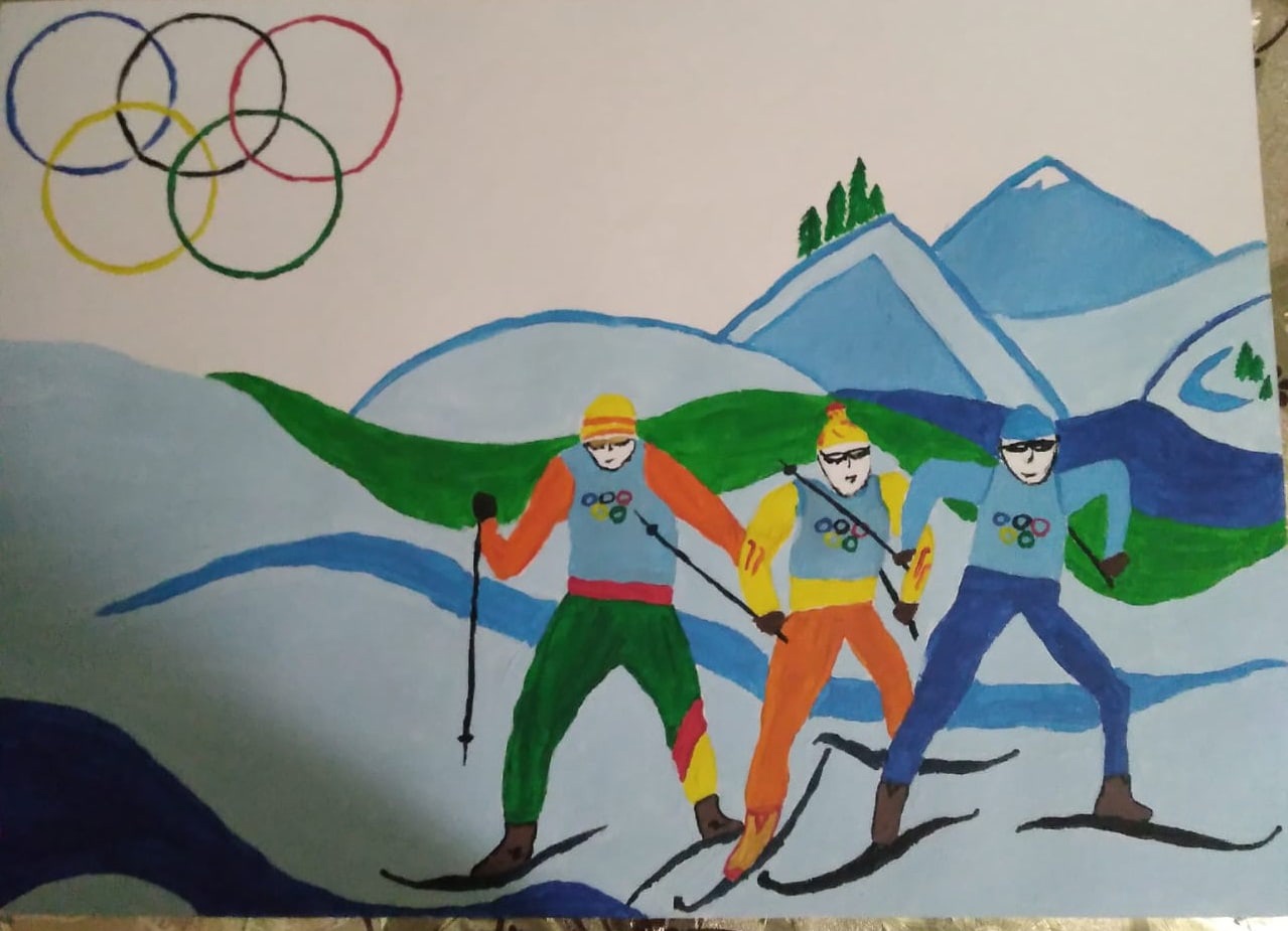 Олимпийские игры 2022 рисунок детский