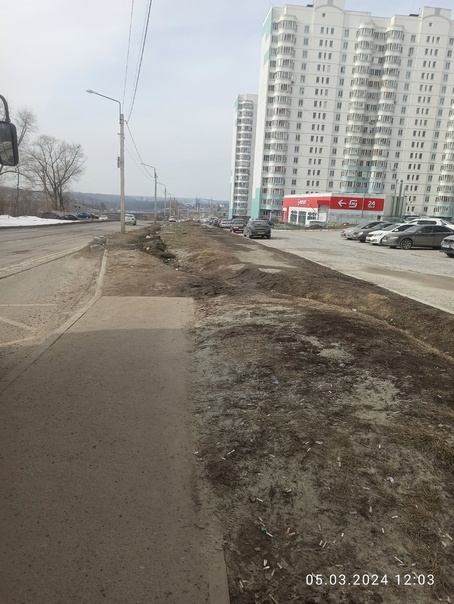 Куряне идут до остановки по проезжей части ввиду отсутствия тротуара