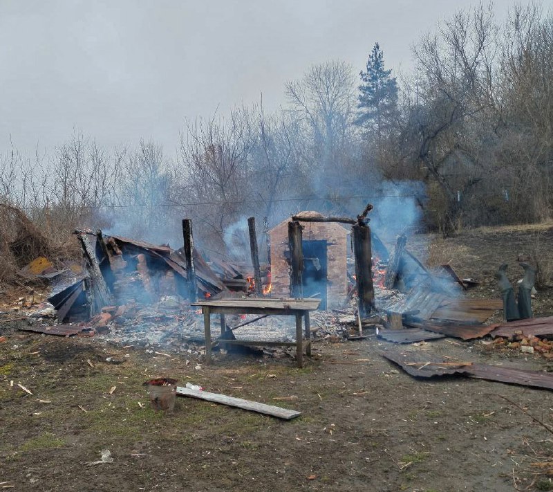 В Курской области сгорел сарай в результате обстрела ВСУ