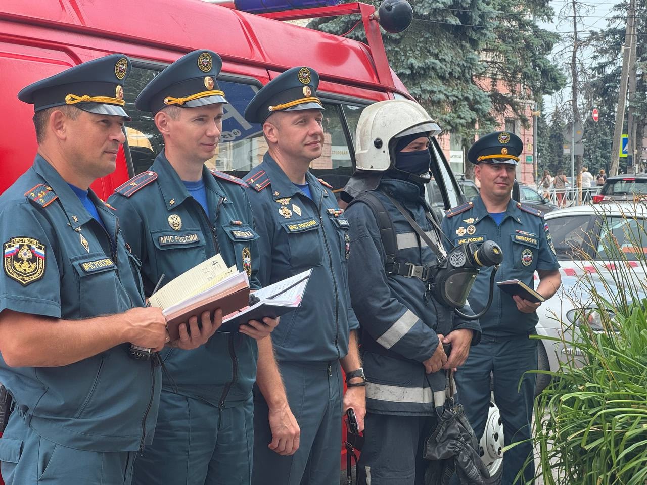 Курские спасатели участвовали в пожарно-тактических учениях