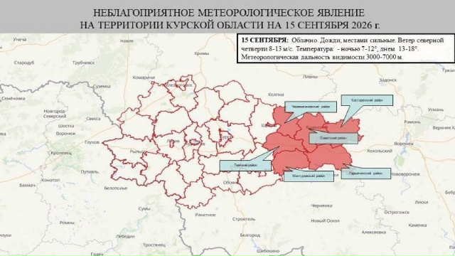 Непогода может привести к перебоям с электричеством в шести районах Курской области